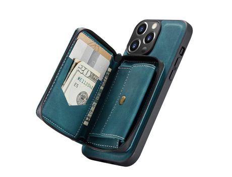 Funda TPU JEEHOOD anti-queda magnético desmontable 2 en 1 híbrido con suporte azul por iPhone 13 Pro 6.1