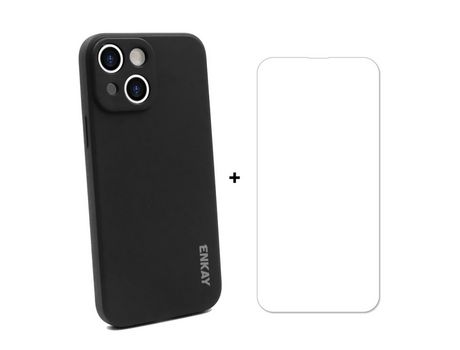 Funda silicone ENKAY negro por iPhone 13 6.1