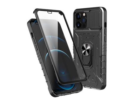 Funda TPU versátil híbrido con suporte negro por iPhone 13 Pro Max 6.7