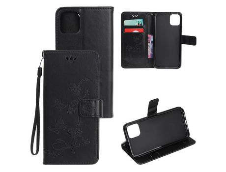 Carcasa PU flores de polilla negro por Apple iPhone XR 6.1 pouces (2019)