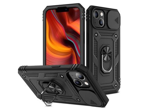 Funda TPU 3 en 1 con porta-tarjetas negro por iPhone 13 mini 5.4