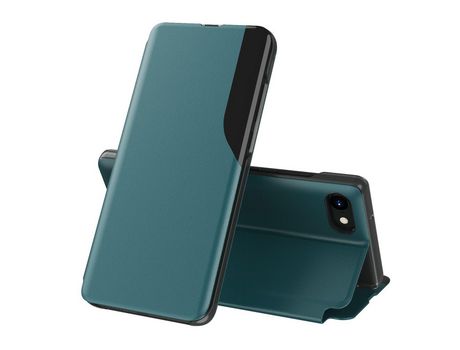 Carcasa PU ventana de visualización con apoyo verde por Apple iPhone SE (2nd Gen)/7/8