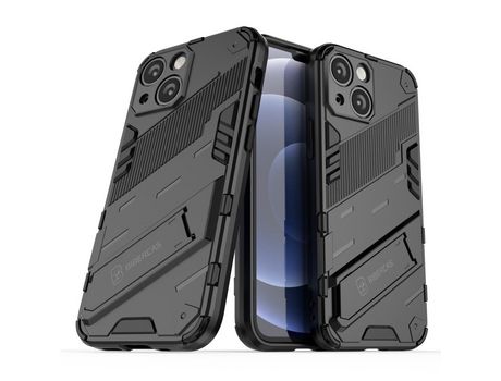 Funda TPU camada dupla resistente con suporte negro por iPhone 13 mini 5.4