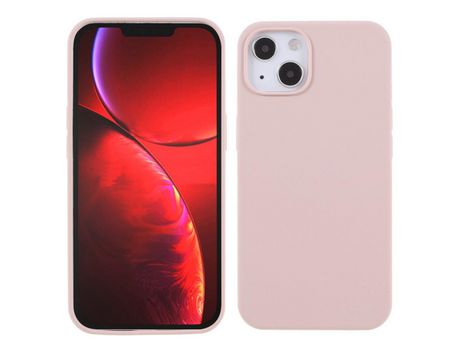 Funda silicone rosa sólido y a prueba de choques por iPhone 13 6.1