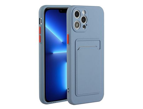 Funda TPU con um único poseedor de tarjeta azul por iPhone 13 Pro 6.1