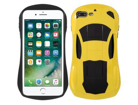 Funda TPU estilo de carro esportivo 3D amarillo por iPhone 7 Plus/8 Plus 5.5 inch