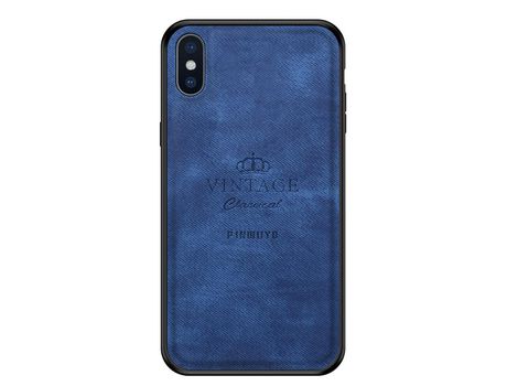 Funda TPU + PU PINWUYO fino híbrido azul por iPhone XS Max 6.5