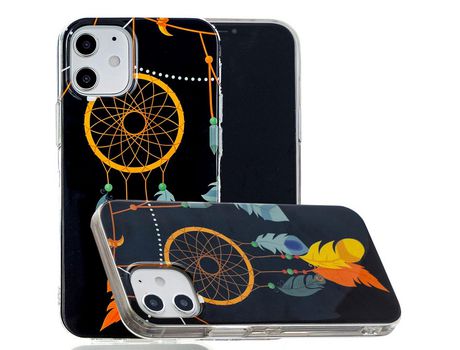 Carcasa TPU con patrón noctilucente apanhador de sonhos de penas por Apple iPhone 12 5.4