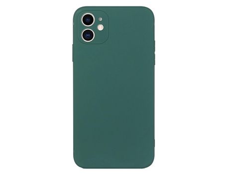 Funda TPU a prueba de choques confortável straight edge verde meia-noite por iPhone 12 6.1