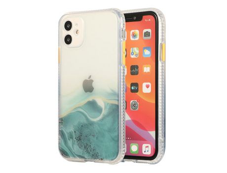 Carcasa TPU teste patrón de mármol de combinación verde por Apple iPhone 11 6.1