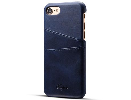 Funda TPU + PU super resistente Anti-lágrimas con slots de tarjeta azul por iPhone SE (2nd Gen)/8 Plus 5.5 inch/7 4.7