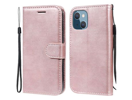 Funda PU + TPU con suporte cor de ouro rosa por iPhone 13 mini 5.4