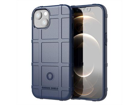 Funda TPU textura de grade quadrada azul a prueba de choques por iPhone 13 6.1
