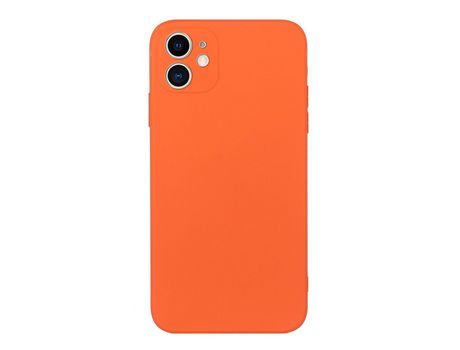 Funda TPU naranja slim fit de borda reta por iPhone 13 6.1