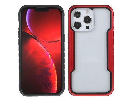 Funda TPU + acrílico proteccion contra quedas híbrido negro/rojo por iPhone 13 Pro Max 6.7