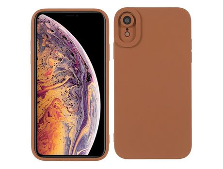 Funda TPU recorte preciso Anti-lágrimas marrón por iPhone XR 6.1