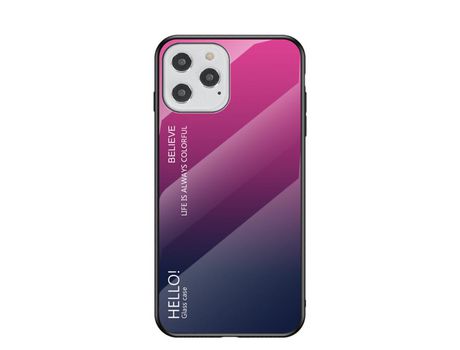 Carcasa TPU color gradiente rosa/roxo por Apple iPhone 12 Max/12 Pro 6.1