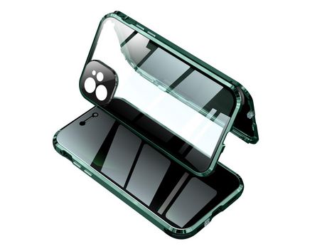 Carcasa de estructura de metal quadro de instalación de bloqueio lente anti-peep verde por Apple iPhone 12 Pro