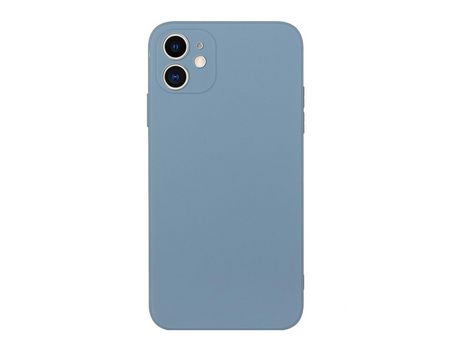 Funda TPU slim fit con bordas retas cinza lavanda por iPhone 13 6.1