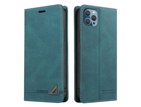 Funda PU + TPU auto-absorvido con tecnologia de cuadra RFID azul por iPhone 13 Pro Max 6.7