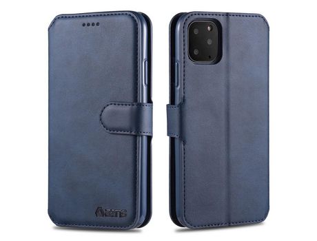 Carcasa PU con apoyo azul por Apple iPhone 12 Pro Max 6.7