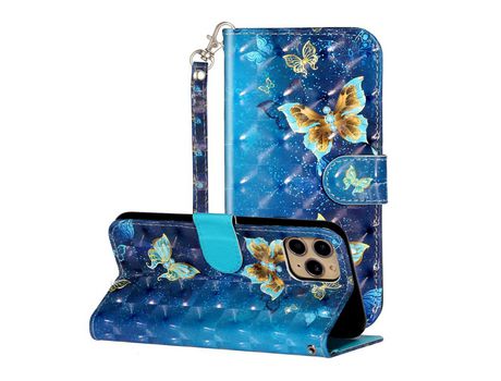 Carcasa PU blanqueamiento con pontos claro sellado en relevo polilla por Apple iPhone 11 Pro Max 6.5
