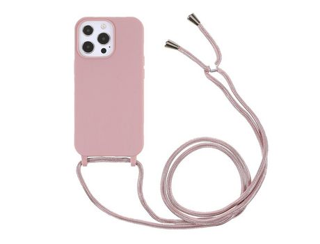 Funda TPU con cable ajustável rosa escuro por iPhone 13 Pro Max 6.7
