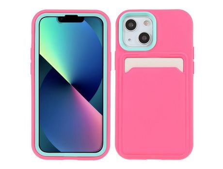 Funda TPU superfície emborrachada Anti-lágrimas rosa por iPhone 13 mini 5.4