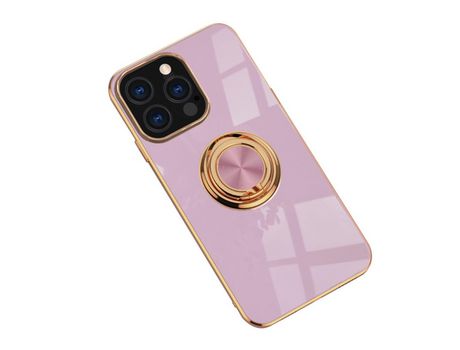 Funda TPU galvanizado con suporte púrpura por iPhone 13 Pro Max 6.7