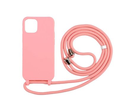Carcasa TPU macio con talabarte multifuncional bebidas rosa claro por Apple iPhone 12/12 Pro