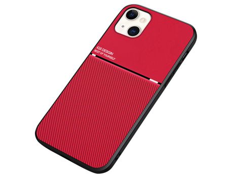 Funda TPU + PU Luz a prueba de choques rojo por iPhone 13 6.1