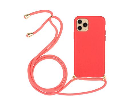 Carcasa TPU flexible con bandolera multifuncional rojo por Apple iPhone 12 5.4