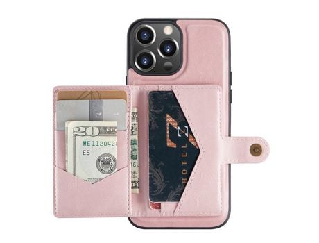 Funda TPU + PU antiqueda con Cerrar magnético removível 2 en 1 ouro rosa por iPhone 13 Pro Max 6.7