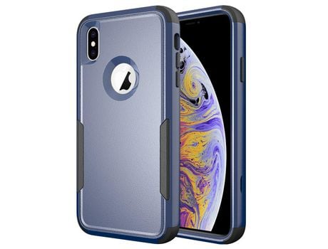 Funda TPU antiqueda y híbrido safira/negro por iPhone X/XS