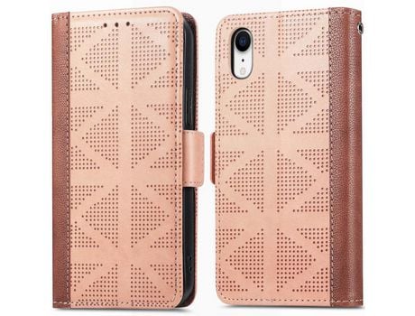 Funda PU a prueba de choques caqui por iPhone XR 6.1