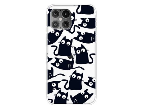 Carcasa TPU impresión de normas flexible gatos negros por Apple iPhone 12 Pro/iPhone 12 Max 6.1