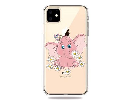 Carcasa TPU patrón de impresión clara elefante por Apple iPhone XR 6.1 pouces (2019)