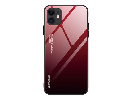 Carcasa TPU gradiente de color híbrido rojo/negro por Apple iPhone 12 Pro/Max 6.1