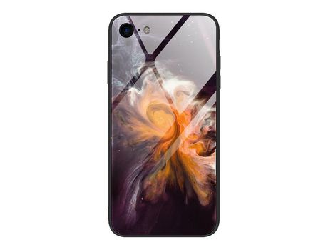 Carcasa TPU híbrido de vidrio de textura de mármol estilo A por Apple iPhone SE (2nd Gen)/8/7