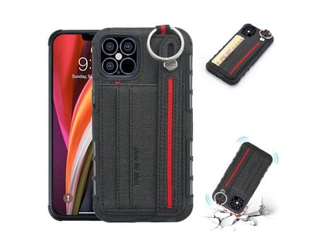 Carcasa TPU pano revestido negro por Apple iPhone 12 Pro/12 Max 6.1