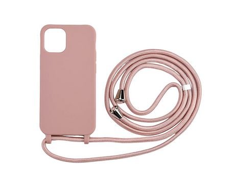 Carcasa TPU macio con talabarte multifuncional bebidas rosa profundo por Apple iPhone 12/12 Pro