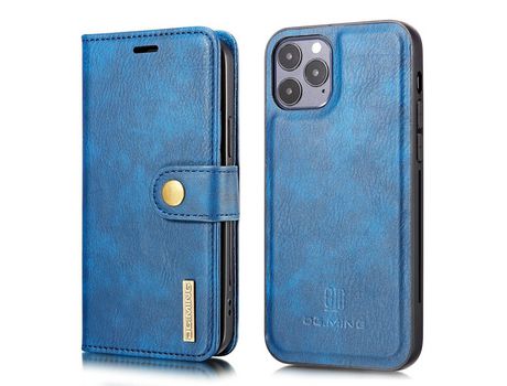 Funda PU DG.MING 2 en 1 azul desmontable por iPhone 13