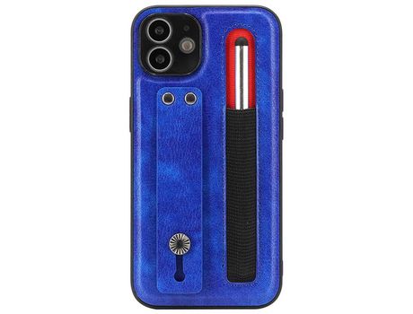 Funda TPU + PU con suporte de pontapé de correia de mano con ranhura por caneta Safira por iPhone 11 6.1