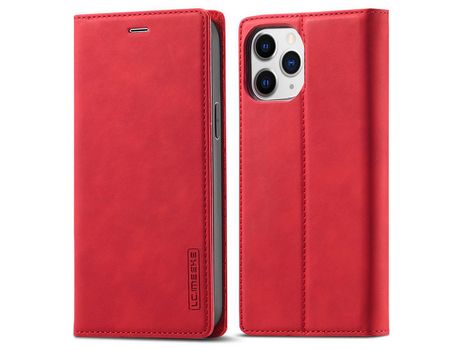 Funda PU + TPU LC.IMEEKE auto-absorvido con verso rojo por iPhone 13 Pro Max 6.7