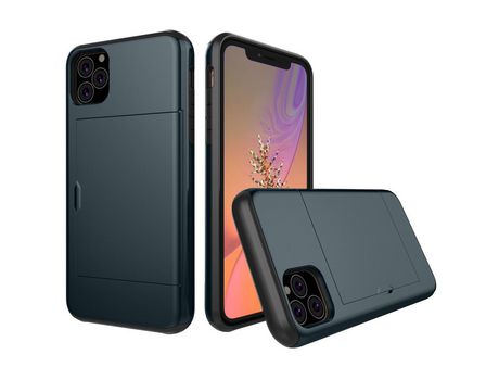 Carcasa TPU híbrido con slot por tarjeta azul oscuro por Apple iPhone XR 6.1 pouces (2019)