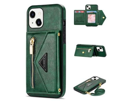 Funda PU N.BEKUS verde escuro por iPhone 13 mini 5.4