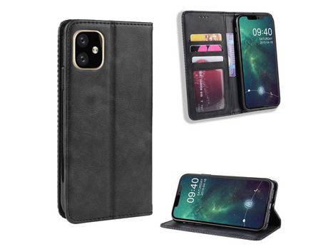 Carcasa PU estilo vintage negro por Apple iPhone 5.8 (2019)