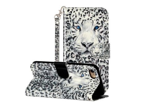 Carcasa PU impresión de patrón de blanqueamiento compunto de luz flip con apoyo leopardo por Apple iPhone 7/8/SE (2nd Gen)