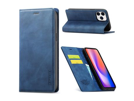 Carcasa PU forte sensación de líquido magnético azul por Apple iPhone 12/12 Pro