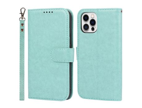 Funda PU + TPU textura verde clara por iPhone 12 6.1